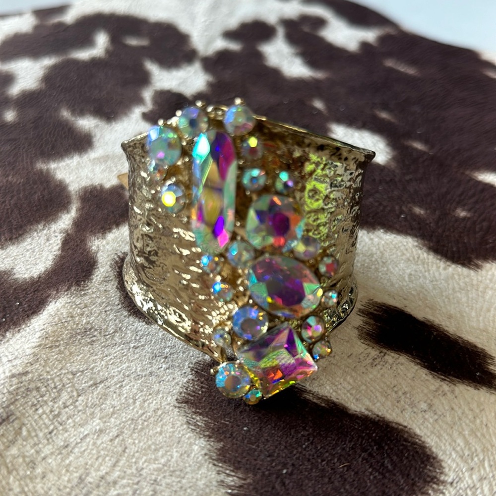 Aurora Borealis Gold Cuff